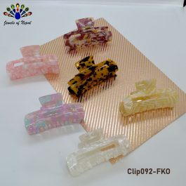 Jewels Of Nepal Long Trendy Style Acetate Aesthetic Hair Claw Clip For Women