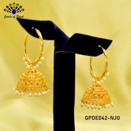 Jewels Of Nepal Gold Plated Pinjada Style Drop Earrings For Women