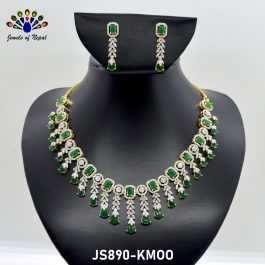 Jewels Of Nepal American Diamond Minimalist Jewellery Set For Women
