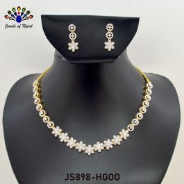 Jewels Of Nepal American Diamond Minimalist Jewellery Set For Women