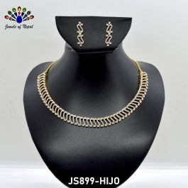 Jewels Of Nepal American Diamond Minimalist Jewellery Set For Women
