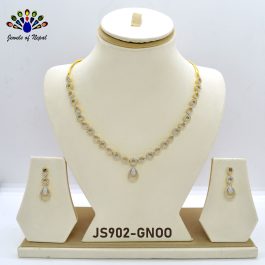 Jewels Of Nepal American Diamond Minimalist Jewellery Set For Women