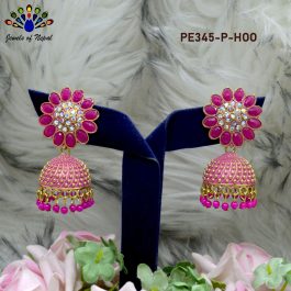 Jewels Of Nepal Multicolored Pinjada Jhumki Earrings For Women