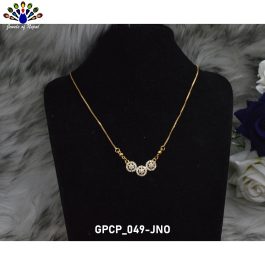 Jewels of Nepal 22K Gold Plated Circular Floral Designed Necklace / Chain For Women