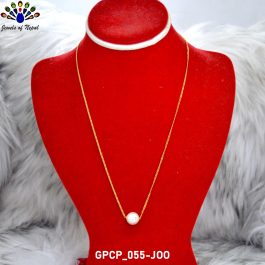 Jewels of Nepal Gold Plated Faux Moti Pendant/Locket Chain for Women