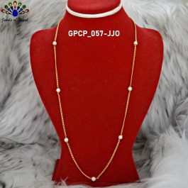 Jewels of Nepal Gold Plated Faux Moti Pendant/Locket Chain for Women