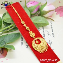 24K Gold Plated Chandbali Designed Maangtika