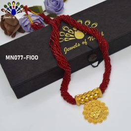 24K Gold Plated Long Hydro Beaded Mangalsutra Necklace For Women