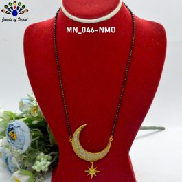 Crescent Moon Designed Panchadhaatu Mangalsutra For Women