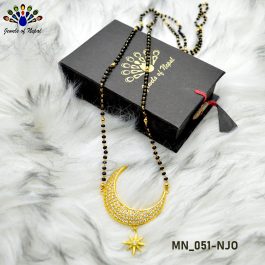 Jewel of Nepal Gold Plated Stone Studded Chandrama Mangalsutra for Women