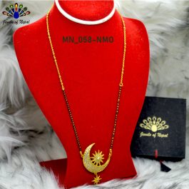 Crescent Moon Designed Star Drop Panchadhaatu Mangalsutra For Women