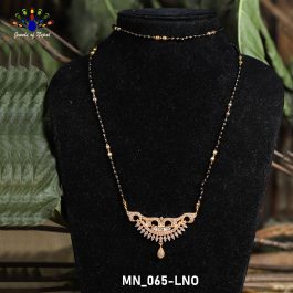 Gold Plated Stone Studded Mangalsutra For Women