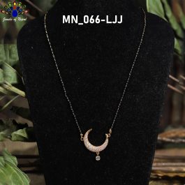 Gold Plated Stone Studded Chandrama Mangalsutra For Women