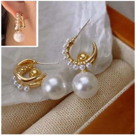 Jewels of Nepal Faux Pearl Drop Earrings For Women