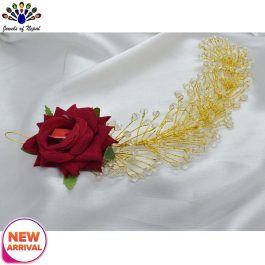 Jewels of Nepal Rose Flower Crystal Beaded Hair Embellishment For Women