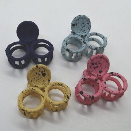 Pack of 4 Paint Textured Acrylic Small Hollow Hair Claw Clip for Women