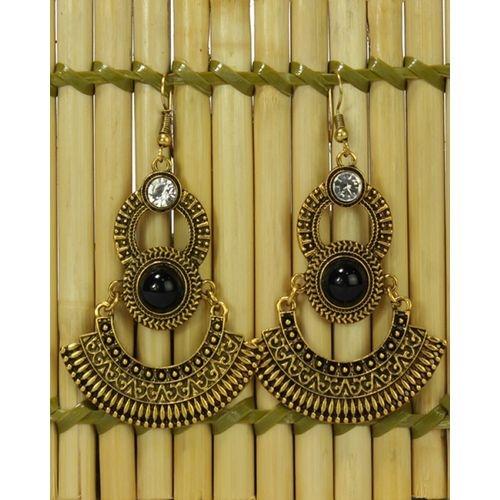 Golden/Silver Double Layered Dangler Earrings For Women- Jewels Of Nepal - Image 3