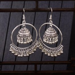 Golden/Silver Round Pinjada Drop Earrings For Women
