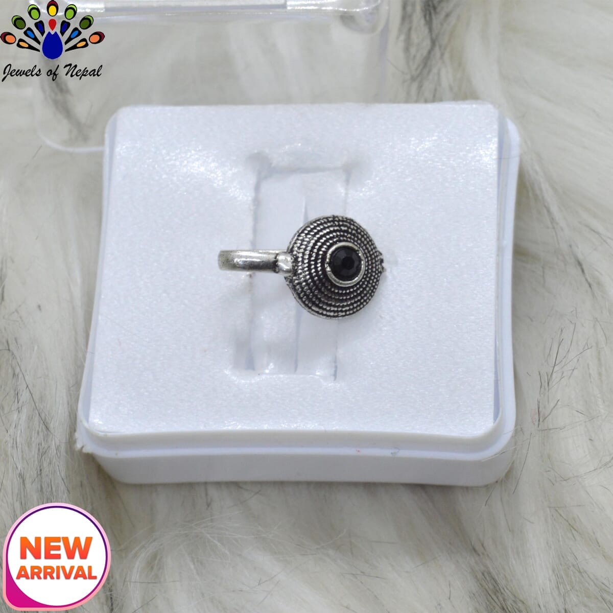 Oxidized Silver Toned Stone Clip on Nose Ring / Nathi/ Nathiya For Women- 1pc - Image 40