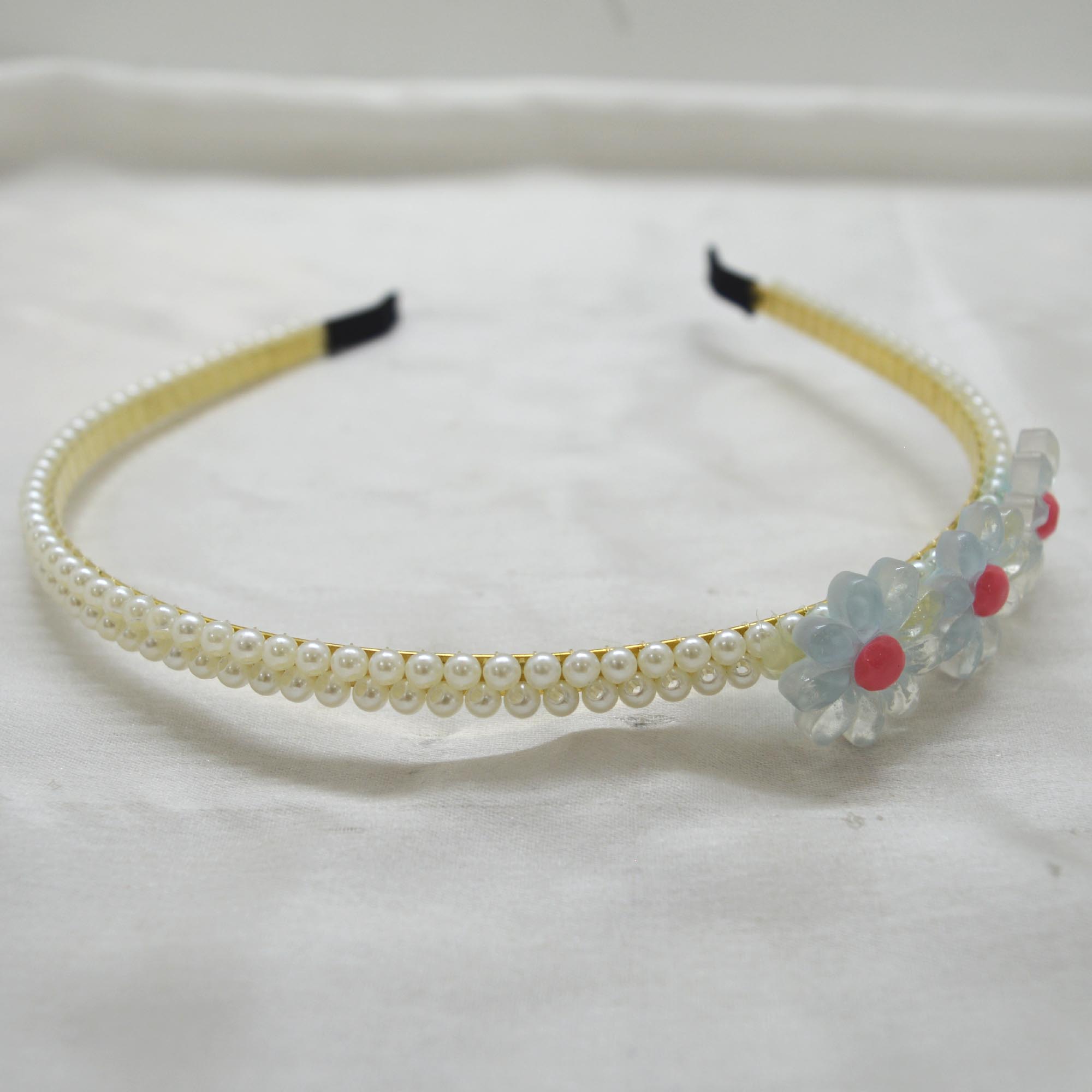 Jewels Of Nepal Faux Pearl Beaded Metal Hair Band/ Hairband For Women - Image 6