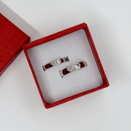 Jewels of Nepal Stainless Steel Couple / Couples Adjustable Finger Rings - Unisex