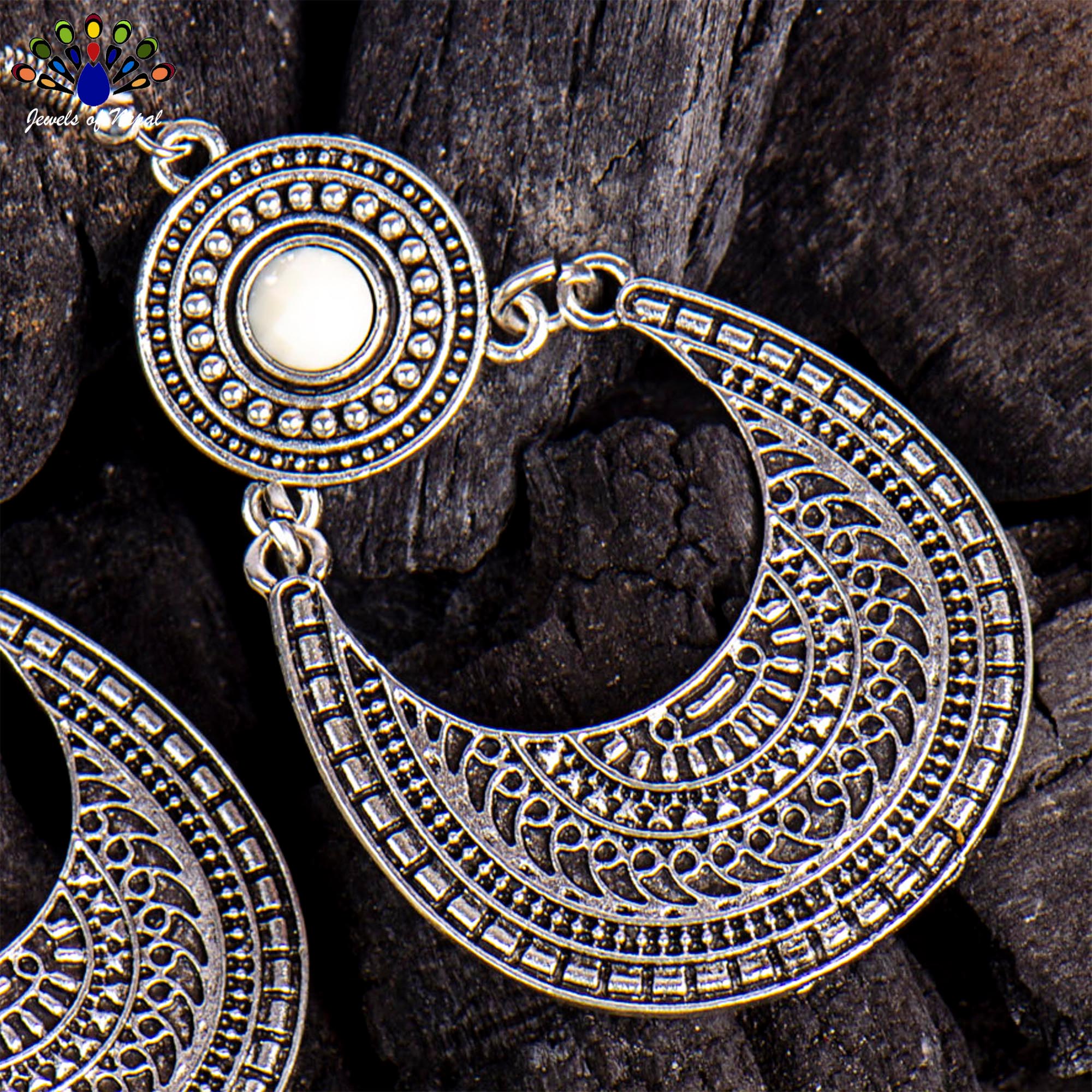 Silver/Golden Chandbali Drop Dangling Earrings For Women - Image 2