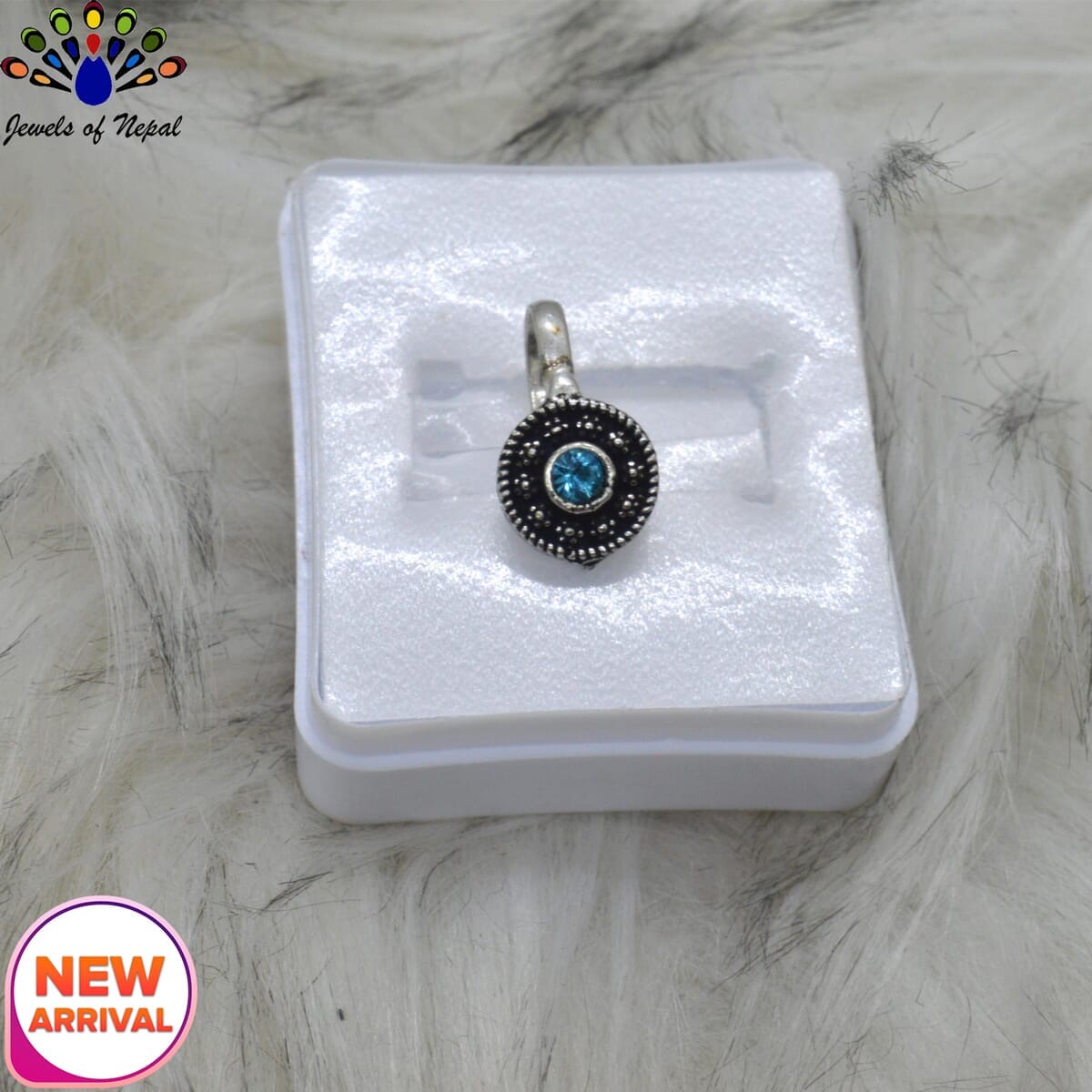 Oxidized Silver Toned Stone Clip on Nose Ring / Nathi/ Nathiya For Women- 1pc - Image 38