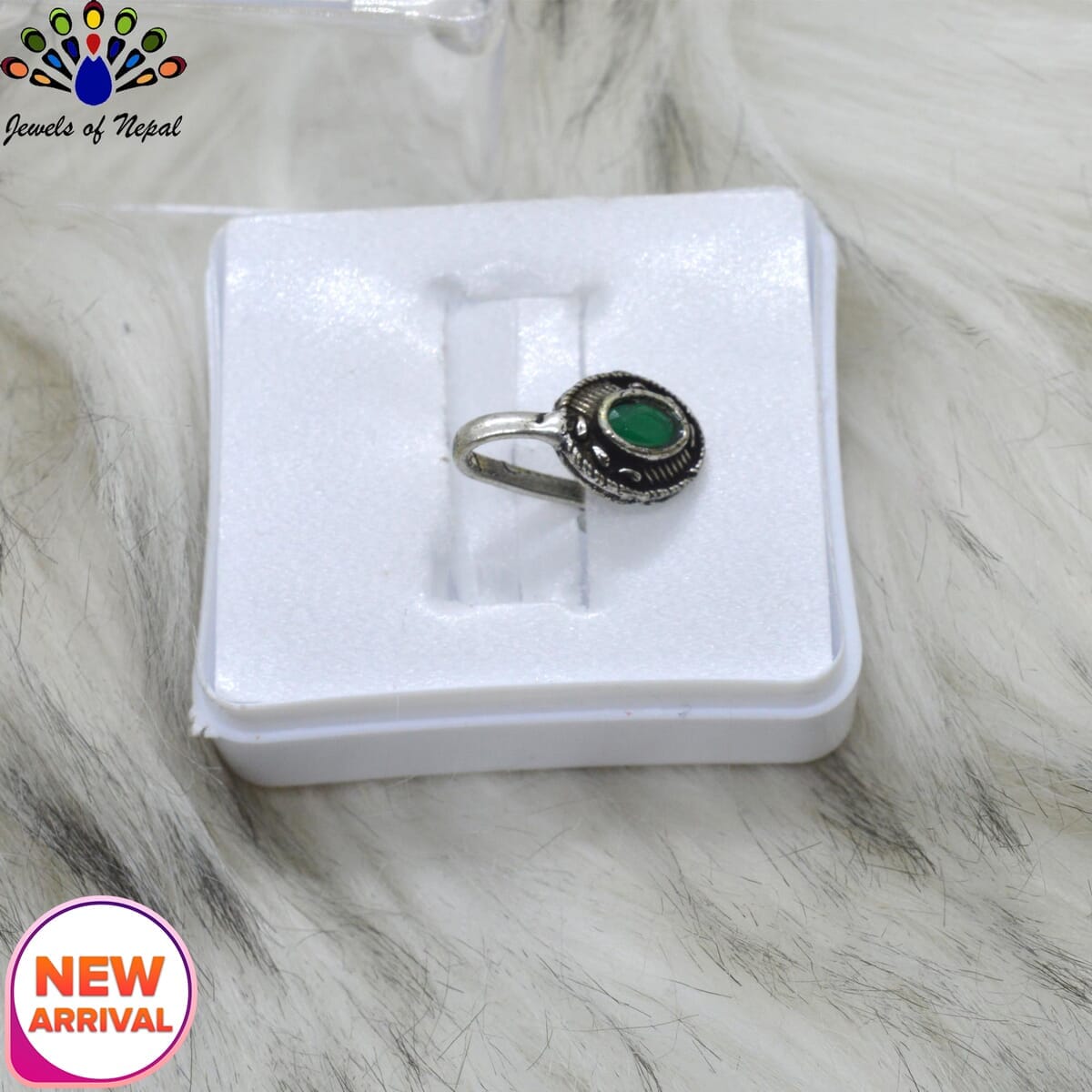 Oxidized Silver Toned Stone Clip on Nose Ring / Nathi/ Nathiya For Women- 1pc - Image 30