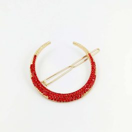 Stone Studded Crescent Moon Hair Embellishment For Women