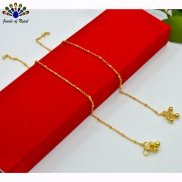 Jewels of Nepal Gold Plated Chain Design Pauju/Anklet- 1 pair (2 pcs)