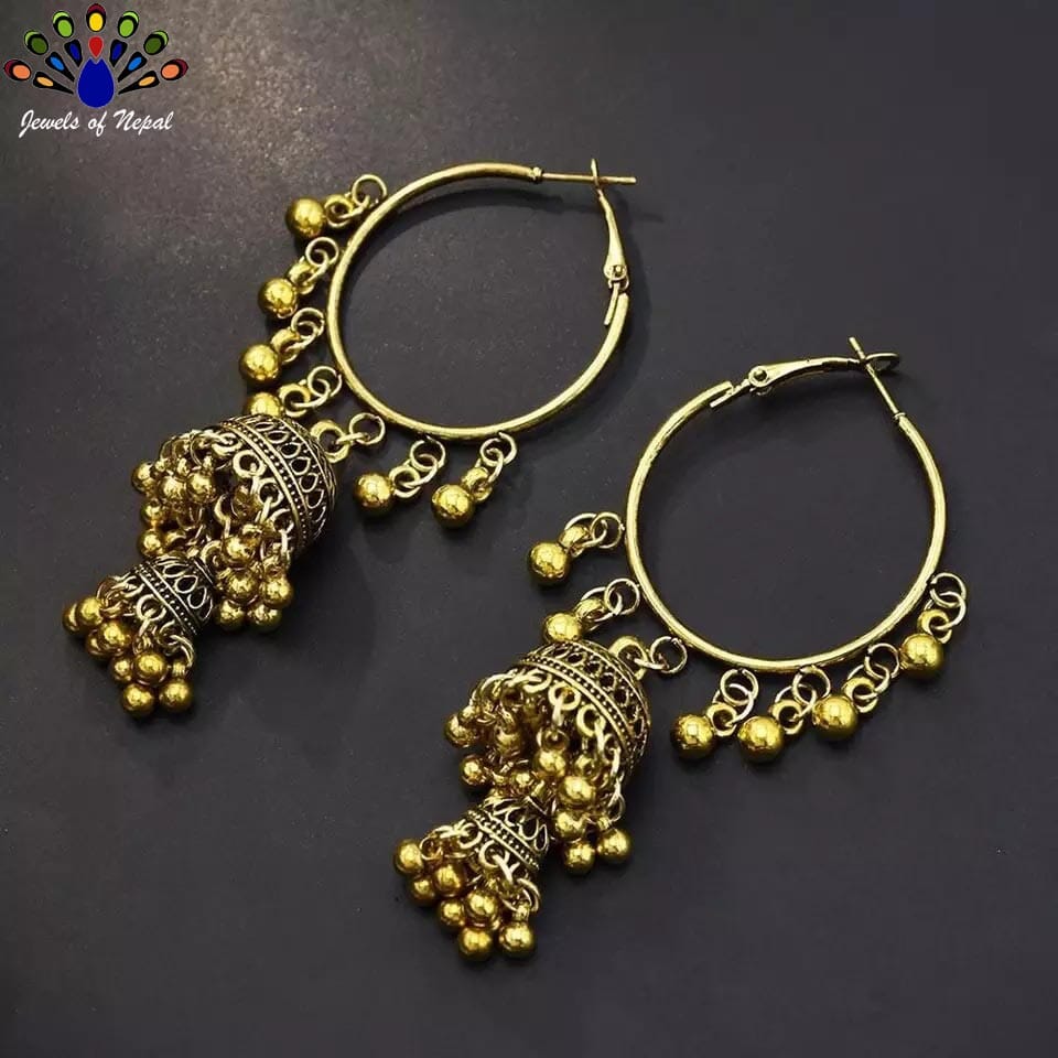 Ethnic Style Gypsy Pinjada Drop Earrings for Women - Image 3