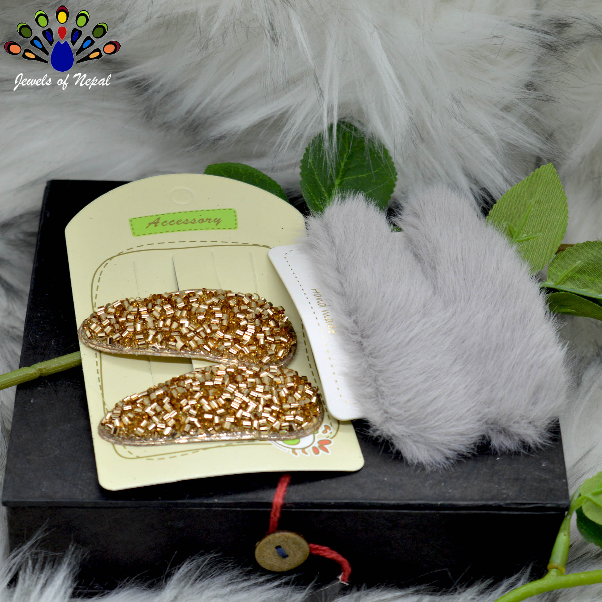 Jewels of Nepal- Combo of Teen Style Hair Clip Set For Women- 4 pcs - Image 19