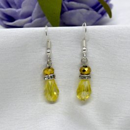 Jewels Of Nepal Faux Crystal Drop Earrings For Women