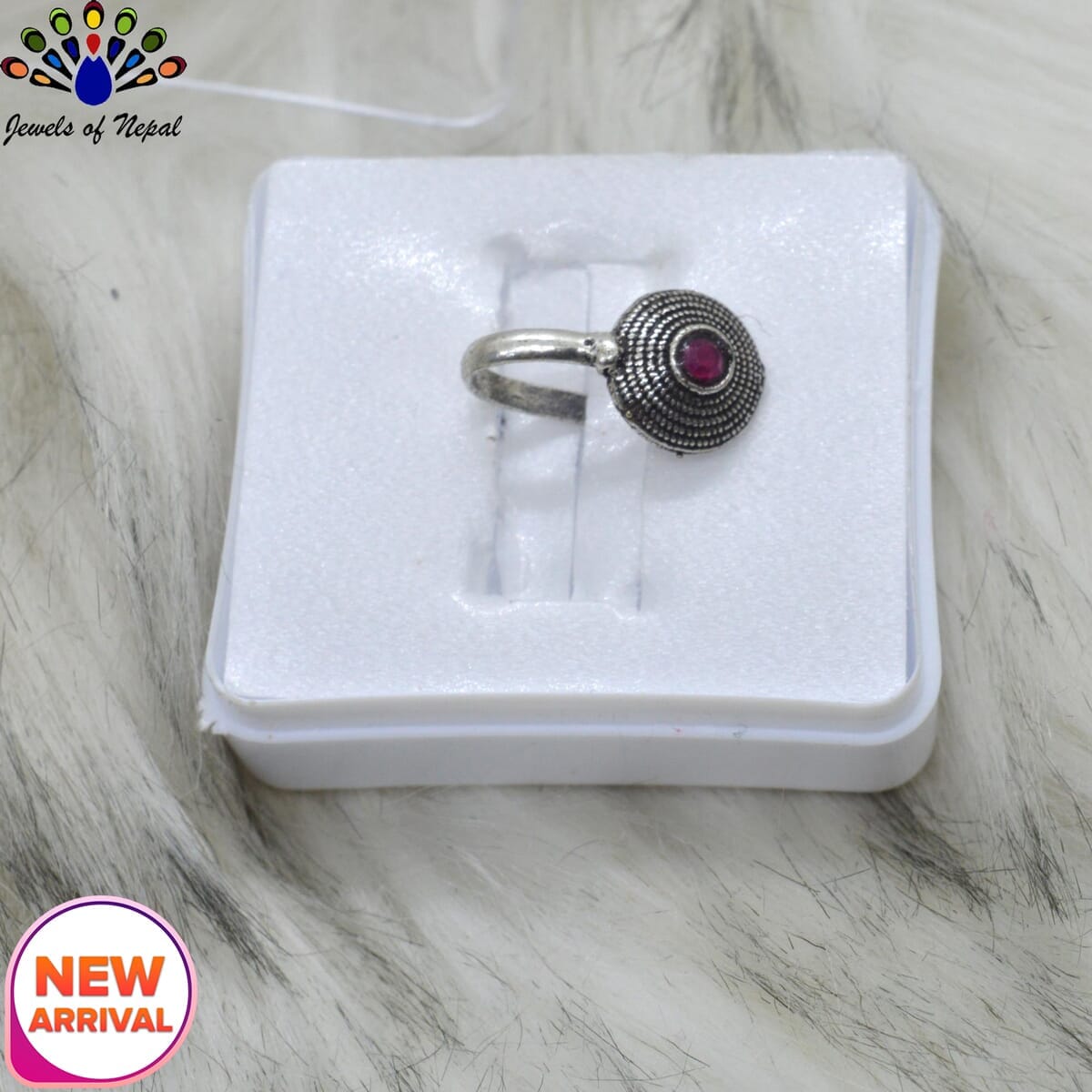 Oxidized Silver Toned Stone Clip on Nose Ring / Nathi/ Nathiya For Women- 1pc - Image 29