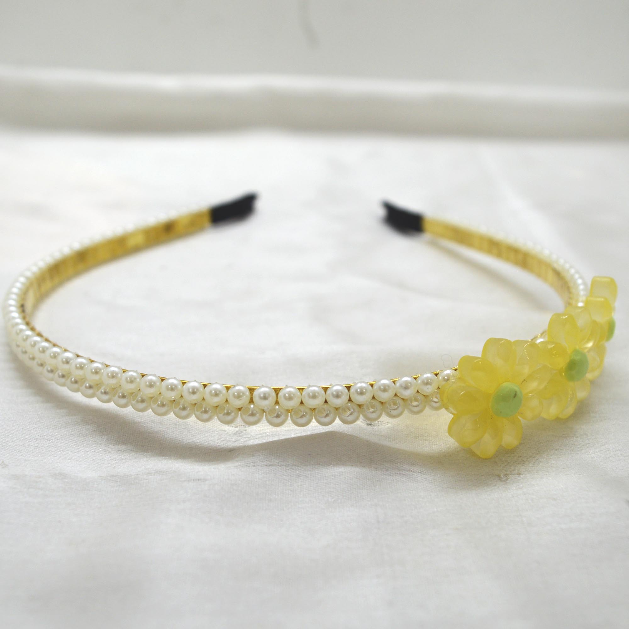 Jewels Of Nepal Faux Pearl Beaded Metal Hair Band/ Hairband For Women - Image 2