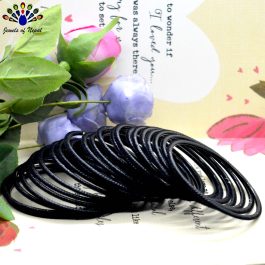Black Velvet Bangles For Women- 2 dozens (24pcs)