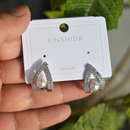 Jewels of Nepal Stone Studded Stud Earrings For Women