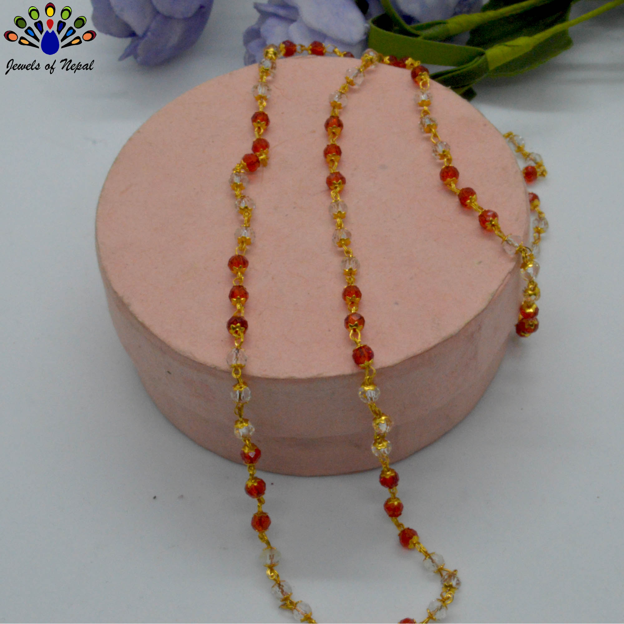Combo of Faux Crystal Metal Beaded Mala- 2 Pcs - Image 5