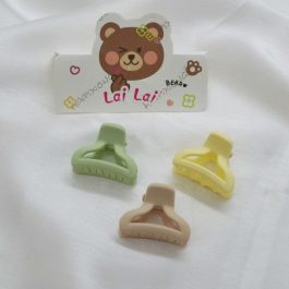 Jewels of Nepal Cute Aesthetic Small Trendy Hair Clip Set for Kids (Assorted colors)- 3 pcs