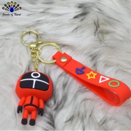 Jewels of Nepal Squid Game Series Designed Key Chain with Strap