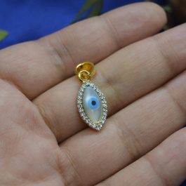 5A Grade Cubic Zirconia Australian Diamond Studded Eye Evil Pendant For Women