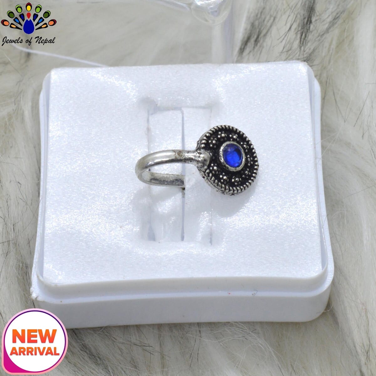 Oxidized Silver Toned Stone Clip on Nose Ring / Nathi/ Nathiya For Women- 1pc - Image 37