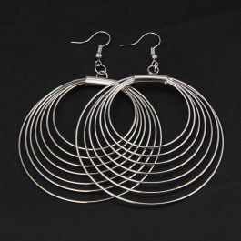 Light Round Multi Layered Metallic Danglers