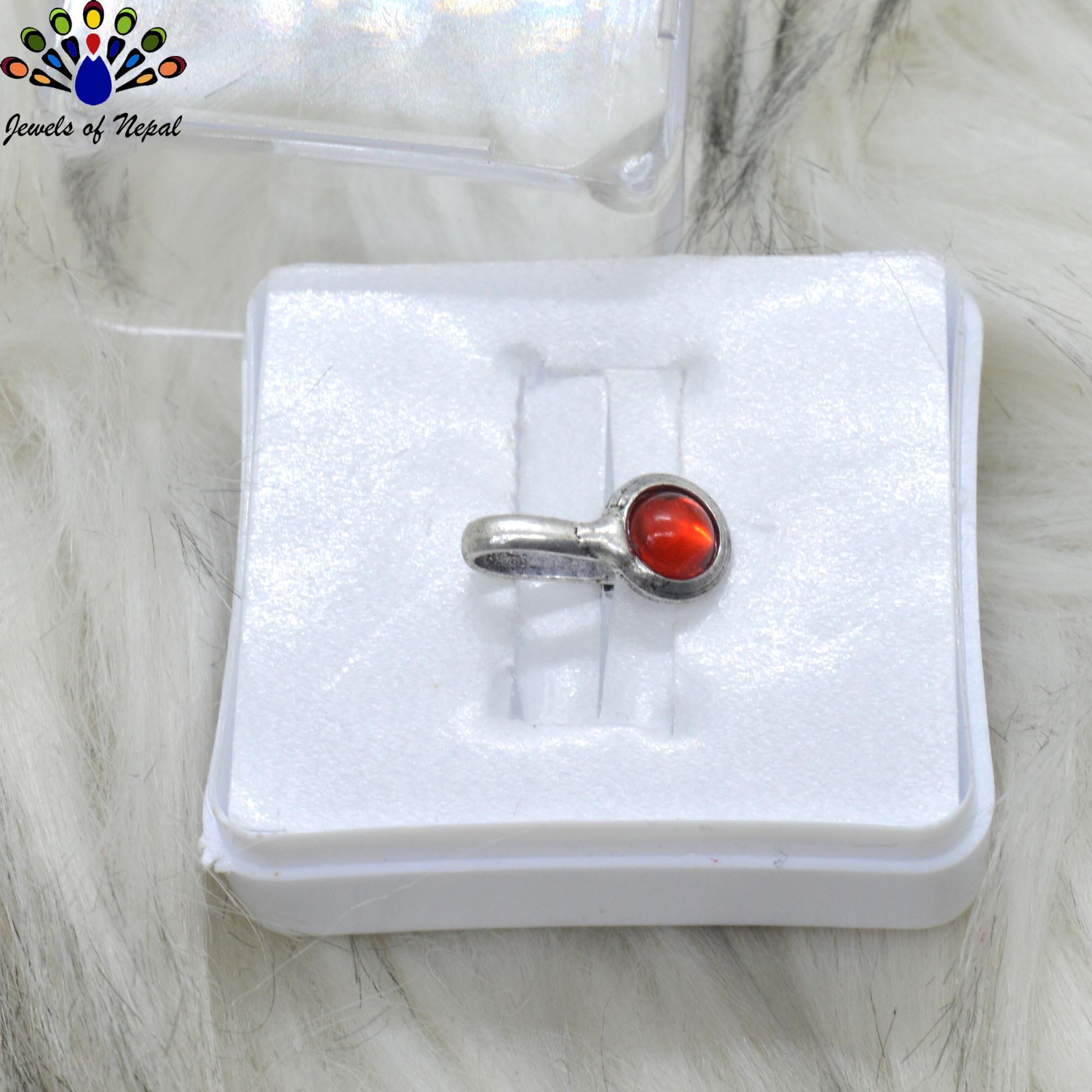 Oxidized Silver Toned Stone Clip on Nose Ring / Nathi/ Nathiya For Women- 1pc - Image 42