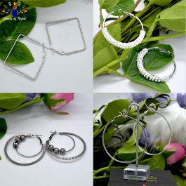 Combo Of 4 Medium Sized Hoop Earrings For Women