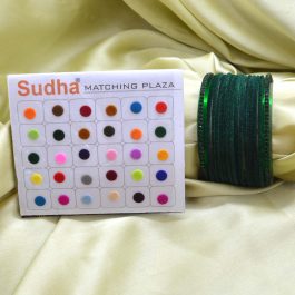 Shrawan Special Green Velvet Bangles/ Chura Set for Women