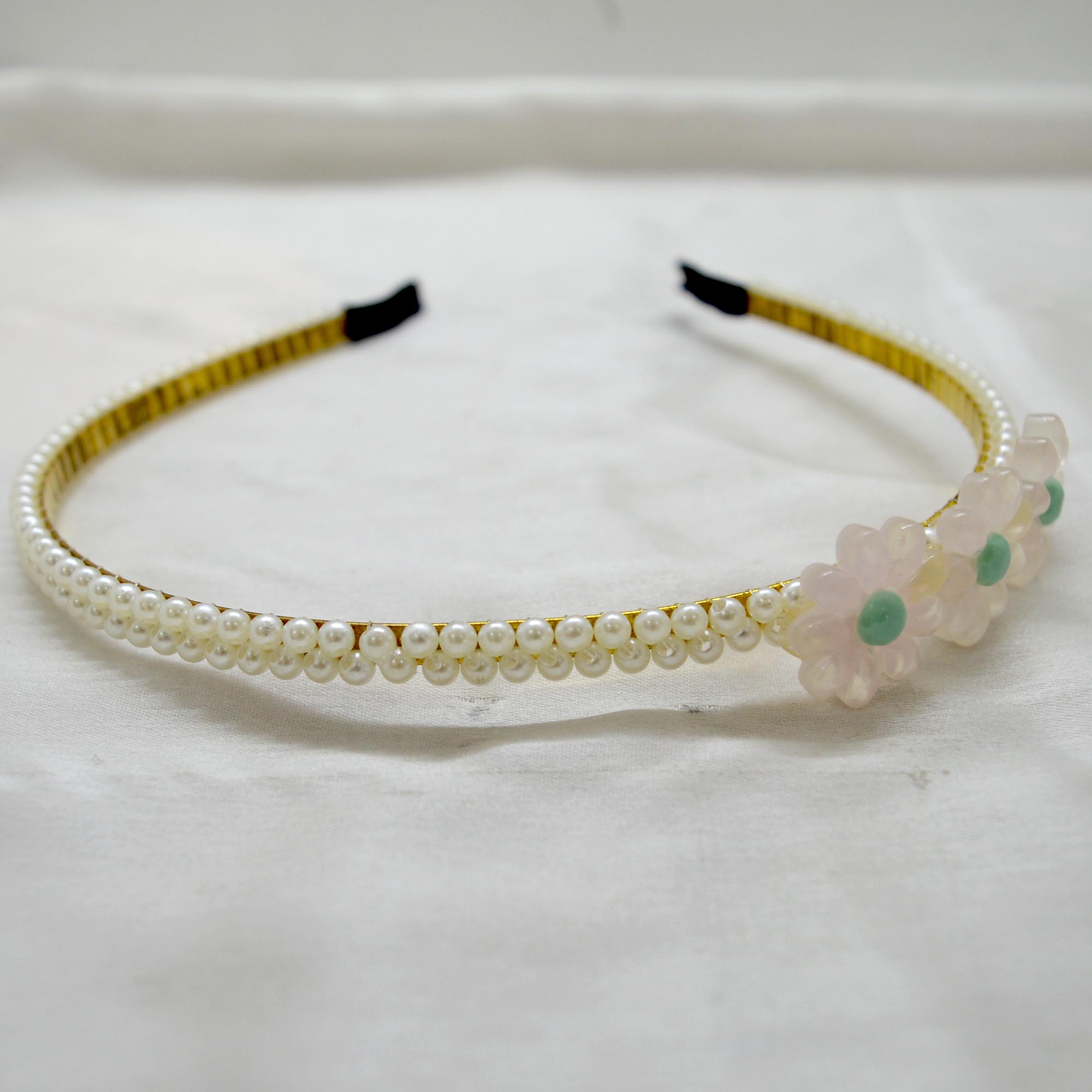 Jewels Of Nepal Faux Pearl Beaded Metal Hair Band/ Hairband For Women - Image 8