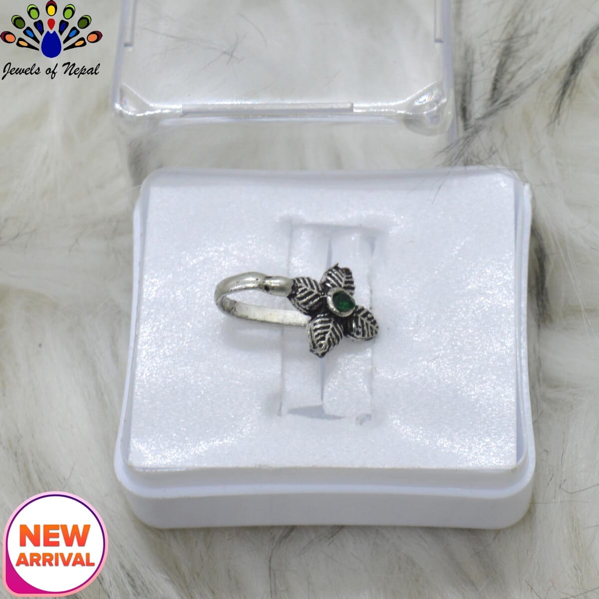 Oxidized Silver Toned Stone Clip on Nose Ring / Nathi/ Nathiya For Women- 1pc - Image 17