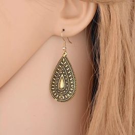 Golden/Silver Leaf Designed Drop Earrings For Women