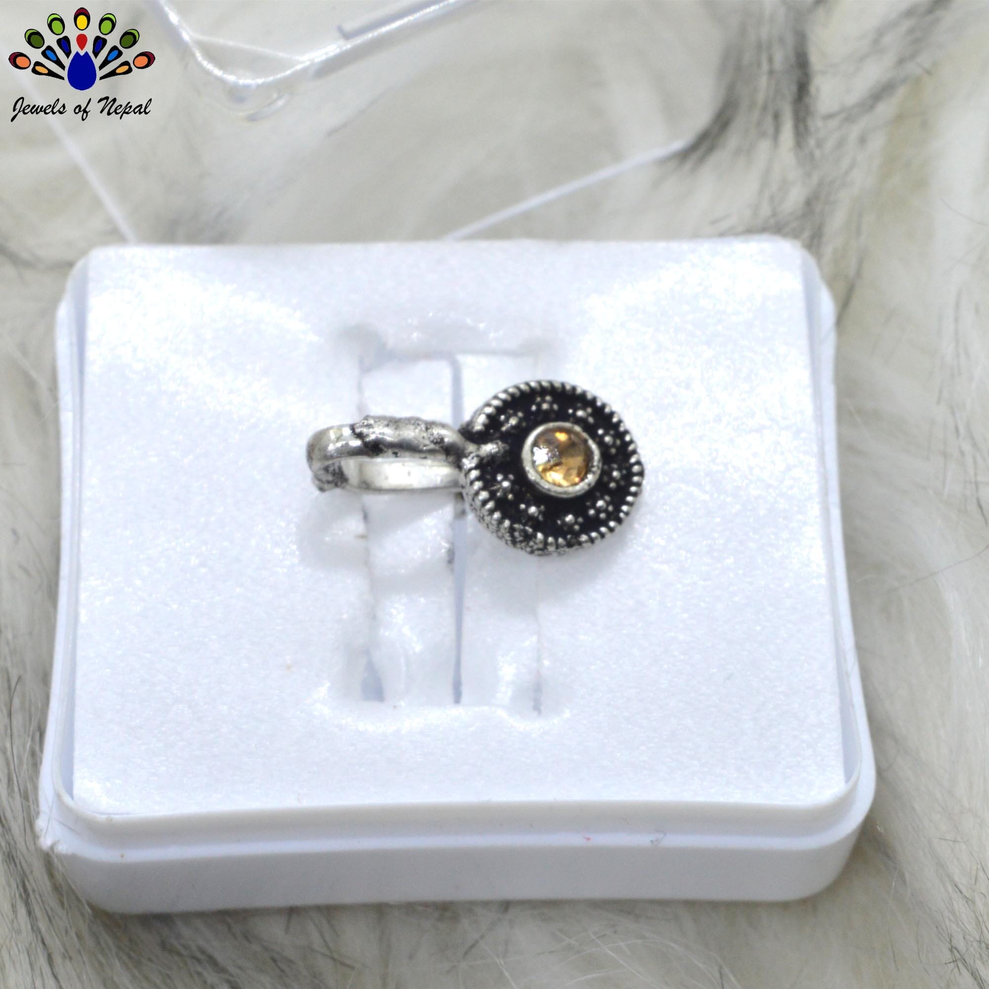 Oxidized Silver Toned Stone Clip on Nose Ring / Nathi/ Nathiya For Women- 1pc - Image 36